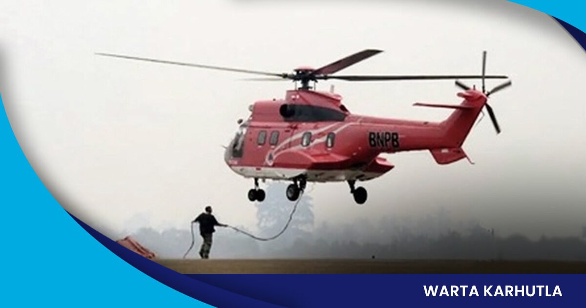 RUSAK - Helikopter jenis MI yang menjadi andalan BPBD Riau menanggulangi kebakaran hutan dan lahan kini justru rusak dan tidak beroperasi
