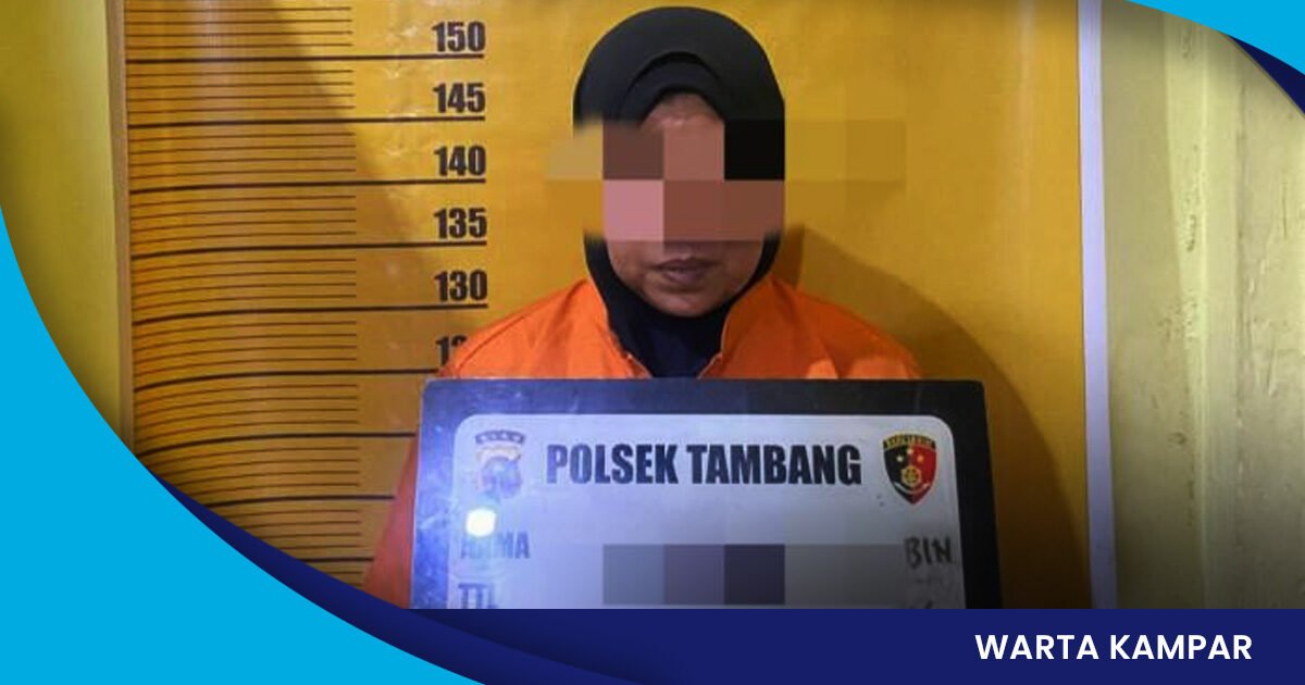 Seorang ibu rumah tangga warga Desa Rimbo Panjang, Kecamatan Tambang, Kampar ditangkap polisi dari Polsek Tambang karena Karhutla